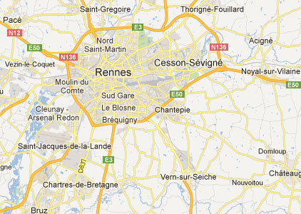 Carte interactive de la ville de Rennes Carte interactive de la ville de Rennes